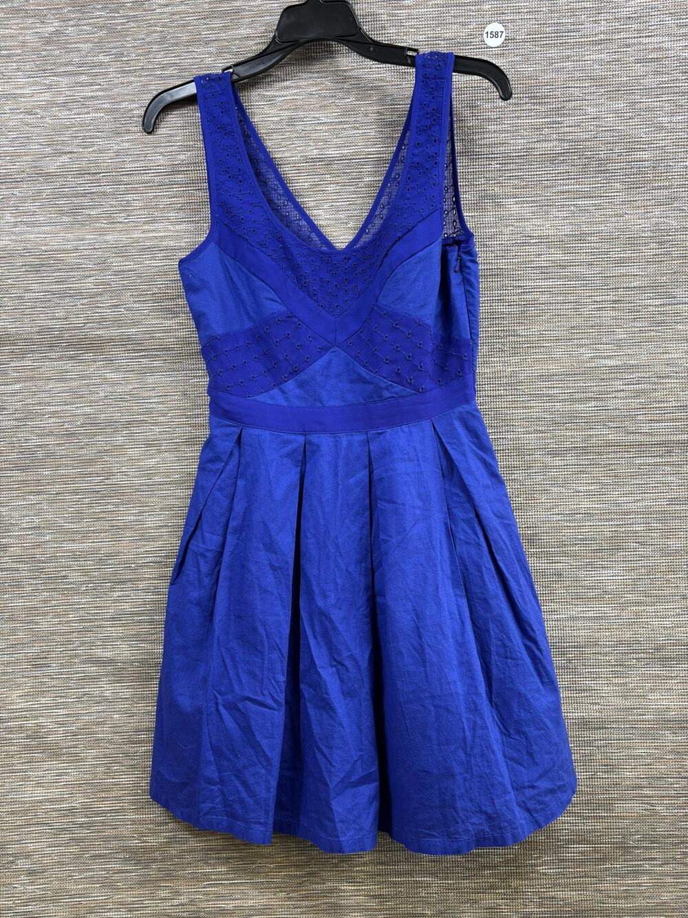 American Eagle Outfitters Fit & Flare Sundress Womens Size 2 Blue V-Neck Mini